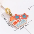 DIY charm for bracelet with Happy Holidays lettering and orange sun and blue sunglasses - Happy Holidays Style (DGB2227)