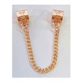 Roségold Sicherheitskette mit Blumenmuster für DIY Armband Zubehör - Roségoldener Floral-Stil / Roségold