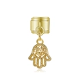 Charme Main de Fatma doré style italien pour bracelet modulaire avec détails ajourés - Style Main de Fatma Or (MK-DGB1286)