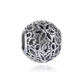 Cuentas espaciadoras de aleación de plata estilo étnico con patrones huecos para joyas - Plateado
