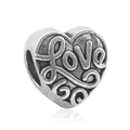Ethno-Herzanhänger Love aus Altsilber für DIY-Armbänder und Schmuckzubehör - Love Herz Stil (11)