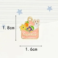 Pink enamel Easter envelope pendant with cute white rabbit and carrot charm detail - Rabbit Envelope