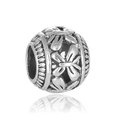 Vintage hollow silver butterfly bead for DIY jewelry making with oxidized finish - Hollow Butterfly Spherical Style (2)