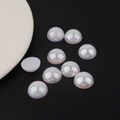 Détail de perles nacrées à effet sirène pour accessoires de coque de téléphone DIY - Demi-cercle / 16mm