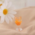 Macro detail of miniature resin orange juice goblet with citrus slices and metal hook - Orange Style (4#)
