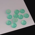 Macro de 11 cabochons en résine verte semi-transparente pour la création de bijoux - 10mm