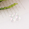Macro view of aurora resin clover charm for DIY jewelry and nail art crafts - 6# Four-leaf Clover Shape