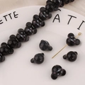 Dettaglio di simpatiche perline di ceramica nera a forma di topo per gioielli fai-da-te - Stile Topo Nero (6#)