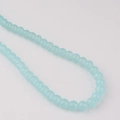 Macro-opname van 8 mm lichtblauwe doorschijnende glazen kralen voor DIY-sieraden - 3#