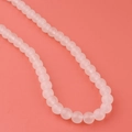 Gros plan de perles en verre rose de 8mm pour la création de bijoux et colliers DIY - 10#