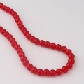 Brins de perles en verre rouge de 8mm pour la création de bijoux DIY et de colliers - 12#