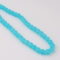 Gros plan de perles de verre bleu clair 8mm pour la fabrication de bijoux DIY - 13#