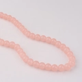 Détail de perles en verre poli rose de 8mm pour la création de bijoux artisanaux - 17#