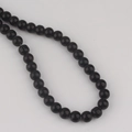 Gros plan de perles en verre noir poli de 8mm pour la fabrication de bijoux DIY et bracelets - 19#