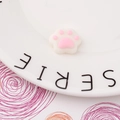 Dettaglio di ciondoli a zampa di gatto in resina bianco e rosa per decorazioni fai-da-te - Stile Rosa Ciliegia (5#)