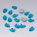 Detailed view of 7x10mm blue teardrop acrylic flatback rhinestones for DIY crafts - 7x10mm / Aqua