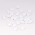 Macro view of 4x6mm white acrylic oval flatback rhinestones for DIY crafts and jewelry - 4x6 / White