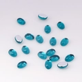Estrás ovalados de acrílico con fondo plano azul oscuro para manualidades y joyas - 4x6 / Azul lago
