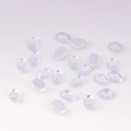 Macro shot of oval transparent acrylic flatback gems for DIY jewelry making - 4x6 / Clear