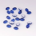 Detalle de diamantes de imitación ovalados azul oscuro con base plateada DIY - 4x6 / Azul marino