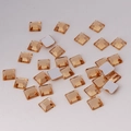Detalle de diamantes de imitación ámbar cuadrados de 5mm con reverso plano para uñas DIY - Ámbar