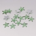 Detail of 10mm light green acrylic star rhinestones with faceted surface and flat back base - 10mm / Light Green (6#)