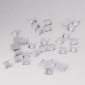 Vue détaillée de strass carrés en acrylique transparent de 5mm pour le nail art et le DIY - Transparent