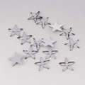 Macro shot of 10mm flatback acrylic star rhinestones with silver foil for DIY crafts - 10mm / Transparent (12#)