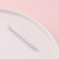 Macro detail of lavender purple matte painted extension chain for DIY jewelry making - Light Lavender (10#)