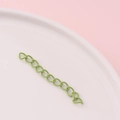 Close-up of grass green matte extension chain links for DIY jewelry and crafts - Grass Green (9#)