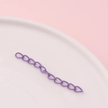 Macro detail of purple matte chain links for DIY jewelry making and necklace extension - Purple (8#)