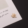 Macro detail of a gold-plated bird pendant with cubic zirconia eyes for DIY jewelry - Bird Shape (3#)