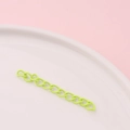 Macro shot of neon green painted metal extender chains for DIY jewelry making accessories - Neon Green (6#)