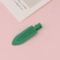 Macro shot of matte green seamless hair clip with LIANODIAN engraved text detail - Green (12#)