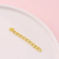 Macro detail of yellow matte metal extension chain for DIY jewelry making and crafts - Yellow (5#)
