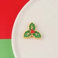 Christmas holly leaves and red berries resin flatback for DIY craft projects - Holly Leaf Style (C0083-1)