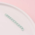 Detail of mint green matte metal extension chain for DIY jewelry making and crafts - Mint Green (1#)