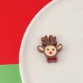 Cartoon resin reindeer figurine with red nose for DIY Christmas crafts decoration - Reindeer Style (C0083-7)
