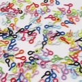 Bunte Ösenschrauben aus Metall für DIY Schmuck basteln 100 Stück verschiedene Farben - Zufällige Mischfarben