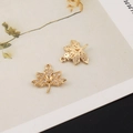 Detail van vergulde esdoornblad hangers met zirkonia voor handgemaakte sieraden ontwerpen - 3# Esdoornblad Ontwerp (T0018)