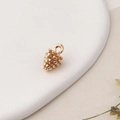 Detailed close-up of a golden pine cone pendant with realistic texture for DIY jewelry making - Pinecone Shape(3#)