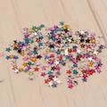 Vue macro de strass pour nail art en forme d'étoile à cinq branches de 3mm colorés - Couleur Mixte Aléatoire (1#)