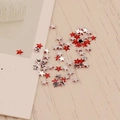 Detalle macro de lentejuelas de estrella roja y plateada de 3mm para arte de uñas - Rojo (4#)