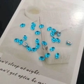 Aqua blue oval acrylic rhinestones with silver foil backing for DIY jewelry making - 4x6 / Aqua