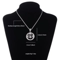 Iced out round smiley face pendant with dollar sign eyes on silver rope chain - Rope Chain Set 2 / Silver
