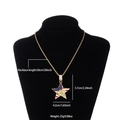 Hip hop star eagle pendant with American flag motif and gold rope chain on bust - Gold Rope Chain With Pendant