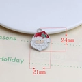 Detail of Santa Claus enamel charm for DIY jewelry with 24mm by 21mm size measurements - Santa Claus Head Style / Santa Claus Head Style (2#)