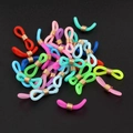 Anneaux antidérapants en silicone coloré avec bobines dorées pour accessoires de lunettes - Couleurs Aléatoires