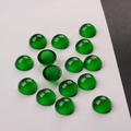 Green faux agate resin cabochons for DIY jewelry making and hair accessories - 8mm
