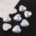 Irisierende Aurora Herz Cabochons aus Acryl für DIY Handyschalen Bastelarbeiten - 25mm